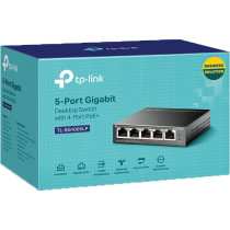 TP-Link TL-SG1005LP Switch Gigabit 5 Porturi, 4x PoE+, 40W, Plug & Play